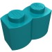 30136 - Brick Special 1 x 2 Palisade [aka Log] - Dark Turquoise