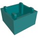 35700 - Container Box 2 x 2 x 1 [Plain] - Dark Turquoise