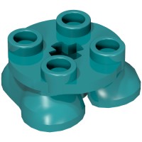 66858 - Feet, 2 x 2 x 2/3 with 4 Studs on Top - Dark Turquoise