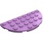 22888 - Medium Lavender - Plate Round Half 4 x 8