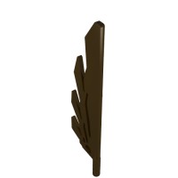 11091 - Creature Body Part, Wing 9L with Stylized Feathers - Dark Brown