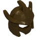 12617 - Helmet Trident Shaped with Face Mask - Dark Brown