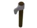 13571pr0001 - Dark Brown - Weapon Tomahawk with Flat Silver Blade