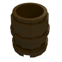 2489 - Barrel 2 x 2 x 2 - Dark Brown