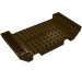 2560 - Dark Brown - Boat Hull Section, Large Middle 8 x 16 x 2 1/3 with 8 or 9 Holes