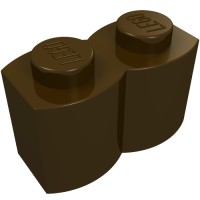 30136 - Brick Special 1 x 2 Palisade [aka Log] - Dark Brown