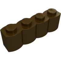 30137 - Brick Special 1 x 4 Palisade [aka Log] - Dark Brown