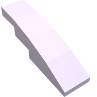 11153 - Slope Curved 4 x 1 No Studs [Stud Holder with Symmetric Ridges] - Lavender