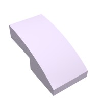 11477 - Slope Curved 2 x 1 No Studs [1/2 Bow] - Lavender