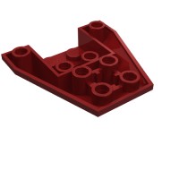 13349 - Wedge Sloped Inverted 4 x 4 Triple [4 Connections between Front Studs] - Dark Red