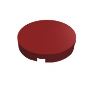 14769 - Tile Round 2 x 2 with Bottom Stud Holder - Dark Red