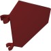 17979 - Dark Red - Flag 5 x 6 Hexagonal with U Clips