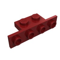 2436 - Bracket 1 x 2 - 1 x 4 [Square Corners] - Dark Red