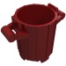 2439 - Dark Red - Trash Can with 2 Cover Holders