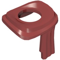 25376 - Minifig Neckwear Long Scarf Wrapped Around Neck - Dark Red