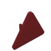 30259 - Dark Red - Road Sign Clip-on 2.2 x 2.667 Triangular