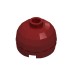 30367b - Dark Red - Brick Round 2 x 2 Dome Top, Blocked Open Stud, Bottom Axle Holder
