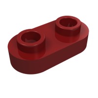 35480 - Plate Special 1 x 2 Rounded with 2 Open Studs - Dark Red