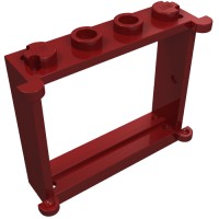 3853 - Window 1 x 4 x 3 - Dark Red