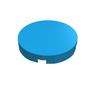 14769 - Tile Round 2 x 2 with Bottom Stud Holder - Dark Azure