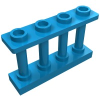 15332 - Fence Spindled 1 x 4 x 2 [4 Top Studs] - Dark Azure
