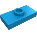 15573 - Dark Azure - Plate Special 1 x 2 with 1 Stud with Groove and Inside Stud Holder (Jumper)