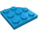 30357 - Plate Round Corner 3 x 3 - Dark Azure