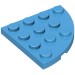 30565 - Plate Round Corner 4 x 4 - Dark Azure