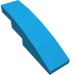 11153 - Dark Azure - Slope Curved 4 x 1 No Studs [Stud Holder with Symmetric Ridges]