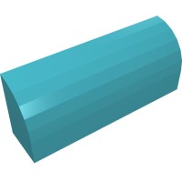 10314 - Brick Curved 1 x 4 x 1 1/3 No Studs - Medium Azure