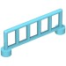 12602 - Medium Azure - Duplo Fence Railing 1 x 6, with 6 Posts