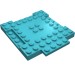 15624 - Medium Azure - Plate Special 8 x 9 x 2/3 with 1 x 4 Recessed