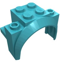 18974 - Wheel Arch, Mudguard 4 x 2 1/2 x 2 1/3 - Medium Azure