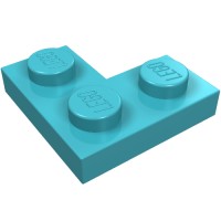 2420 - Plate 2 x 2 Corner - Medium Azure
