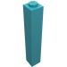 2453b - Medium Azure - Brick 1 x 1 x 5 with Solid Stud