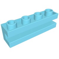 2653 - Brick Special 1 x 4 with Groove - Medium Azure