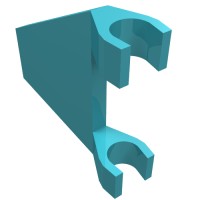 44676 - Flag 2 x 2 Trapezoid with Flat Area between Clips - Medium Azure
