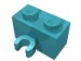 30237b - Medium Azure - Brick Special 1 x 2 with Vertical Clip [Open O Clip]