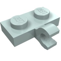 11476 - Plate Special 1 x 2 with Clip Horizontal on Side - Light Aqua