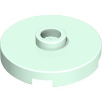 18674 - Plate Special Round 2 x 2 with Center Stud (Jumper Plate) - Light Aqua