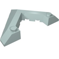 22390 - Wedge Sloped 45Â° 6 x 8 with Pointed Cutout - Light Aqua