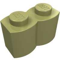 30136 - Brick Special 1 x 2 Palisade [aka Log] - Olive Green