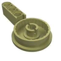 44225 - Technic Rotation Joint Disk with Pin and 3L Beam Thick - Olive Green