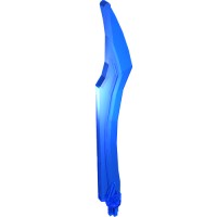11305 - Large Figure Weapon Blade, Curved Tip with Axle - Trans-Dark Blue