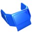 2918 - Trans-Dark Blue - Glass for Train Front Sloping Top