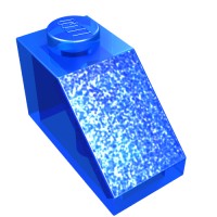 3040b - Slope 45Â° 2 x 1 with Bottom Pin - Trans-Dark Blue