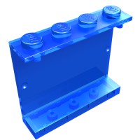4215a - Panel 1 x 4 x 3 [Solid Studs] - Trans-Dark Blue
