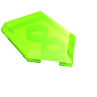 22385 - Tile Special 2 x 3 Pentagonal - Trans-Bright Green