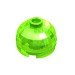 30367c - Trans-Bright Green - Brick Round 2 x 2 Dome Top, Hollow Stud