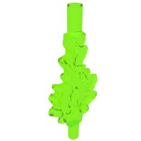 35032b - Wave / Power Burst / Flame, Bolt Large with Bar Ends - Trans-Bright Green